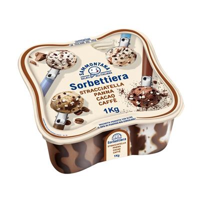 SORBETTIERA STRACCIATELLA/PANNA/CACAO/CAFFE' 1KGX6PZ SAMMONTANA