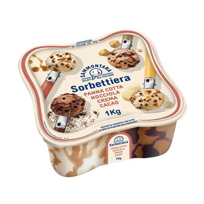 SORBETTIERA PANNA COTTA/NOCCIOLA/CREMA/CACAO 1KGX6PZ SAMMONTANA