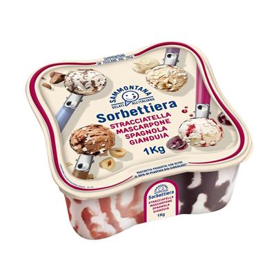 SORBETTIERA STRACCIATEL./MASCARPONE/SPAGNOLA/GIANDUIA 1KGX6PZ SAMMONTANA