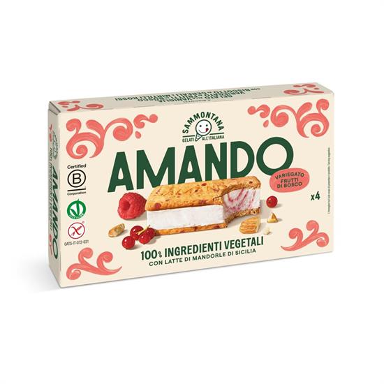 4 CONO AMANDO VANIGLIA, CACAO E NOCCIOLA 300GX6PZ SAMMONTANA