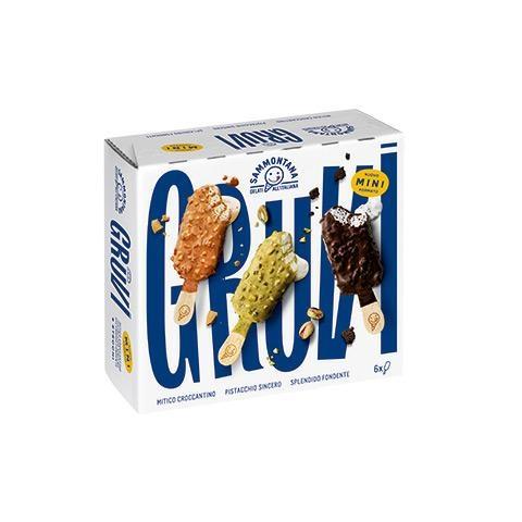 *E* 6 STECCO GRUVI MINI PISTACCHIO/CROCCANTINO/FONDENTE 240GX8PZ SAMMONT