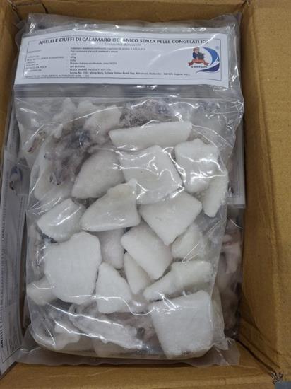 SALPESCA® CALAMARI ANELLI E CIUFFI S/PELLE 10X1KG(800G) - GLASS.20%