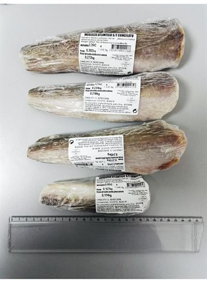 SALPESCA® MERLUZZO ATLANTICO HG PELL. 5KG(4,5KG) €7,49(8,32) GLASS.10%